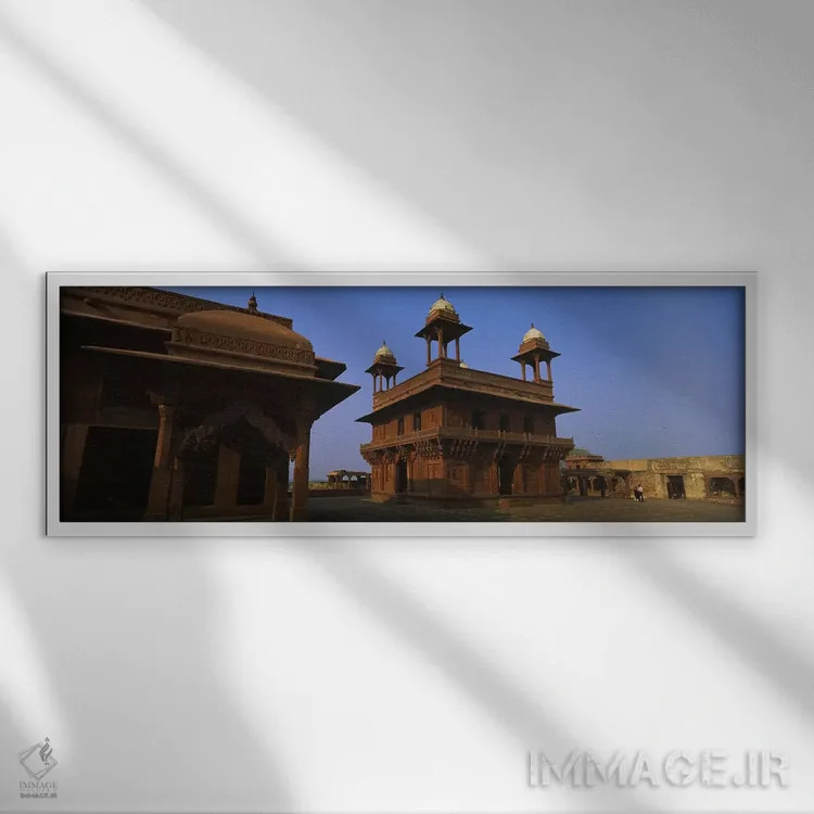 تابلو دکوراتیو Fatehpur Sikri, Fatehpur, Agra, Uttar Pradesh, India,نم… اثر پانورامیک ایمجز - نمای قابدار سفید