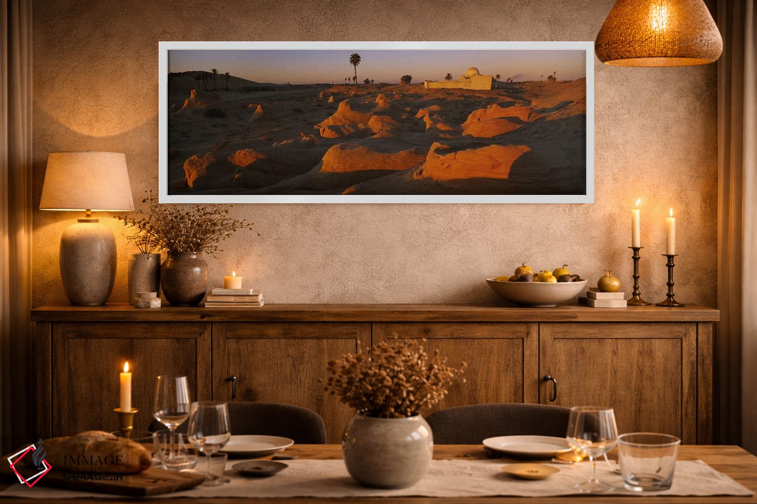 تابلو دکوراتیو Douz, Tunisia,مسجدی روی تپه، دوز، تونس اثر پانورامیک ایمجز - D1W