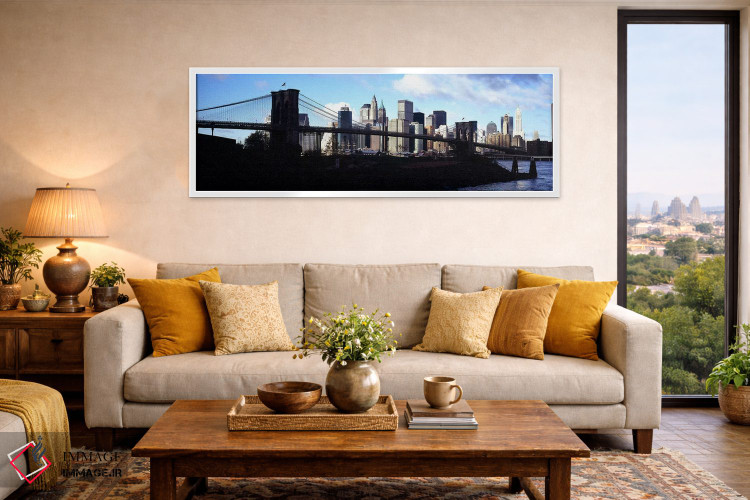 تابلو دکوراتیو Brooklyn Bridge, East River, Manhattan, New York City… اثر پانورامیک ایمجز - D5W