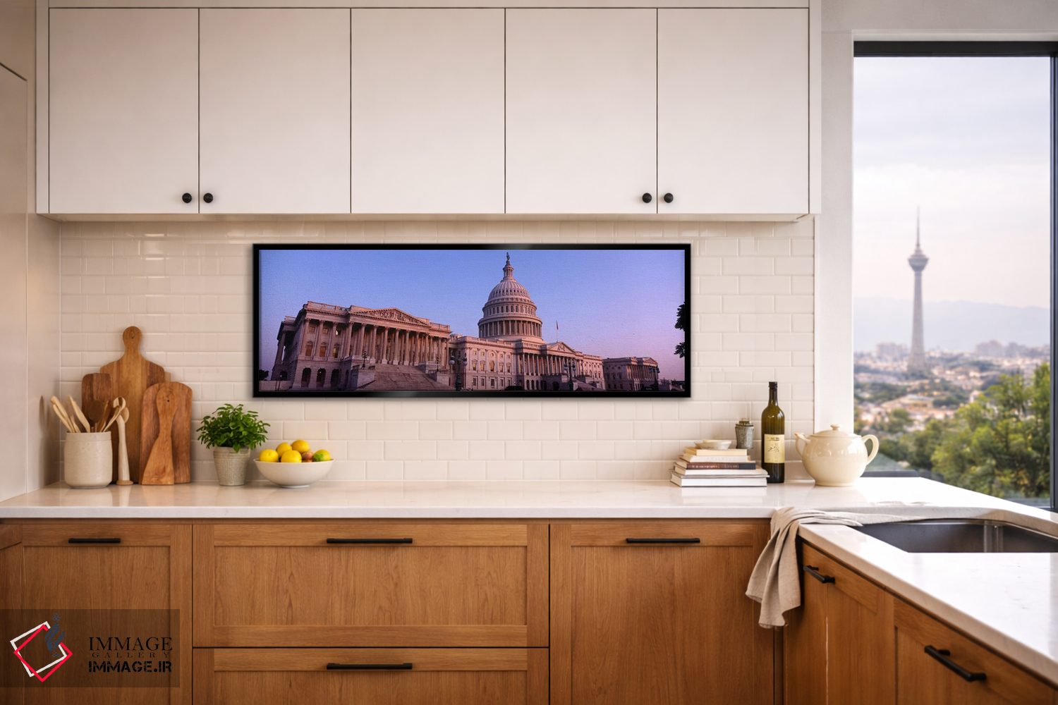 تابلو دکوراتیو Capitol Building, Washington DC, USA,نمای زاویه پایین ا… اثر پانورامیک ایمجز - D6B