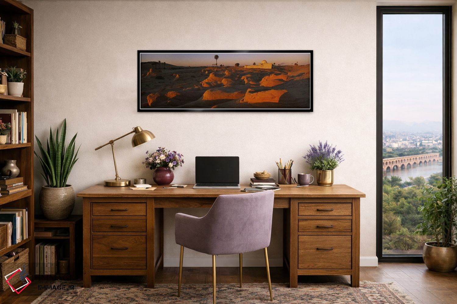 تابلو دکوراتیو Douz, Tunisia,مسجدی روی تپه، دوز، تونس اثر پانورامیک ایمجز - D2B