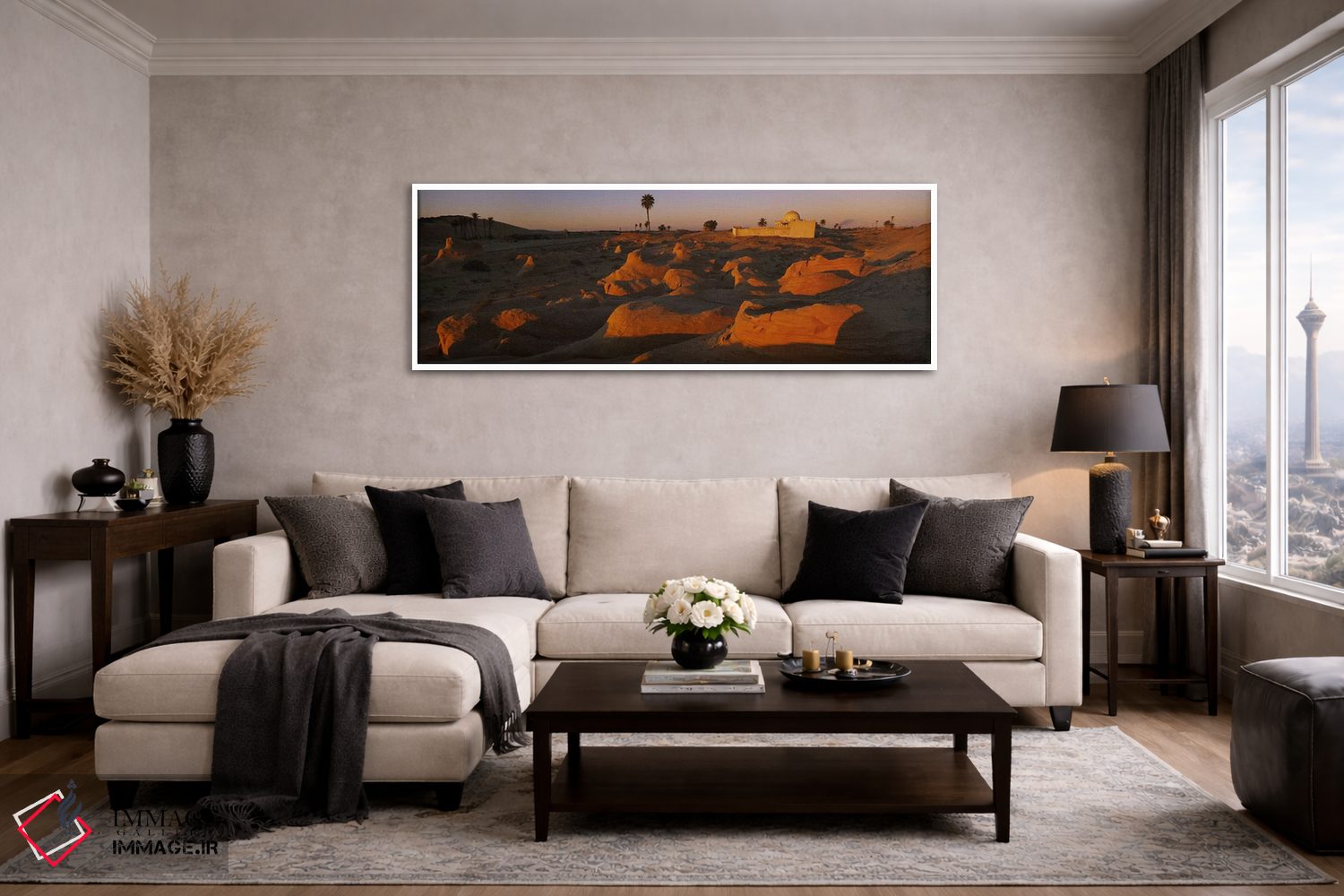 تابلو دکوراتیو Douz, Tunisia,مسجدی روی تپه، دوز، تونس اثر پانورامیک ایمجز - D4W