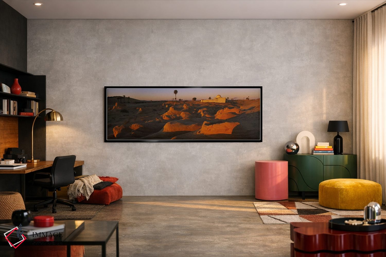 تابلو دکوراتیو Douz, Tunisia,مسجدی روی تپه، دوز، تونس اثر پانورامیک ایمجز - D5B