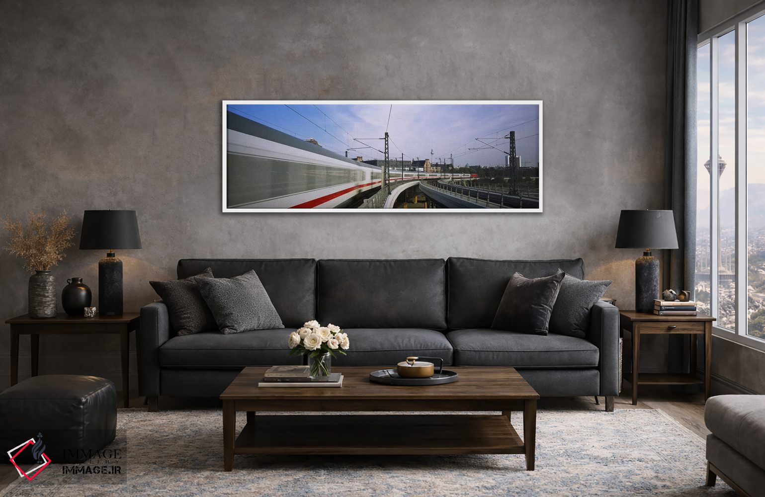 تابلو دکوراتیو Berlin, Germany,نمای حرکت محو از قطار تندرو، برلین، آلم… اثر پانورامیک ایمجز - D3W