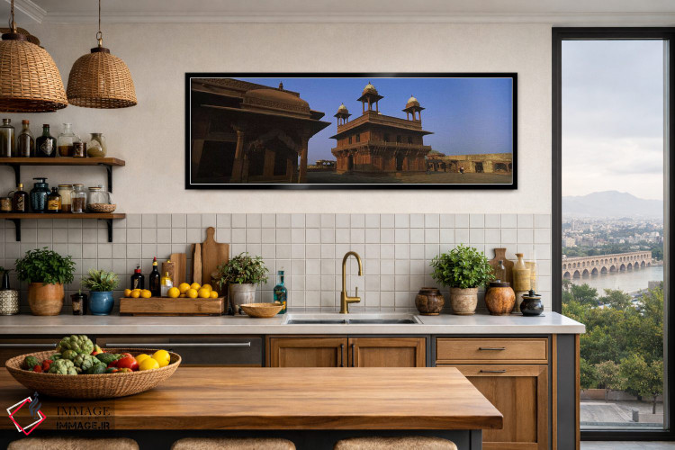 تابلو دکوراتیو Fatehpur Sikri, Fatehpur, Agra, Uttar Pradesh, India,نم… اثر پانورامیک ایمجز - D3B