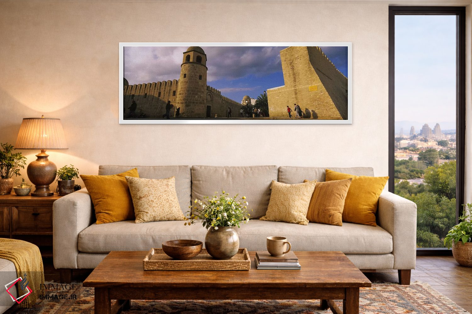 تابلو دکوراتیو Great Mosque, Medina, Sousse, Tunisia,گروهی از مردم در… اثر پانورامیک ایمجز - D5W