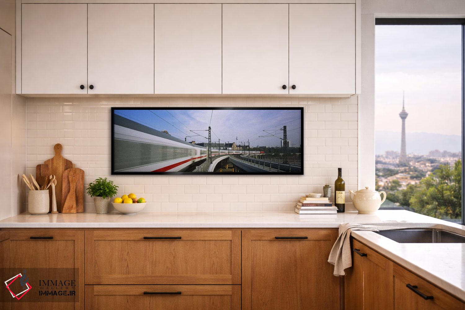 تابلو دکوراتیو Berlin, Germany,نمای حرکت محو از قطار تندرو، برلین، آلم… اثر پانورامیک ایمجز - D5B