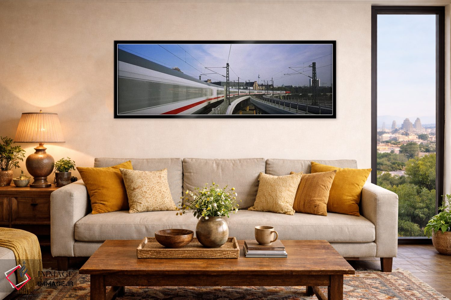 تابلو دکوراتیو Berlin, Germany,نمای حرکت محو از قطار تندرو، برلین، آلم… اثر پانورامیک ایمجز - D6B