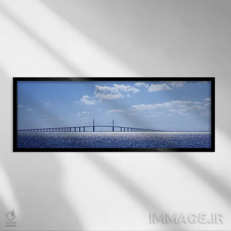 تابلو دکوراتیو Sunshine Skyway Bridge, Tampa Bay, Florida, USA,پل روی… اثر پانورامیک ایمجز - نمای قابدار مشکی