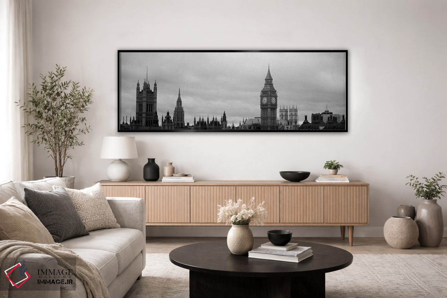 تابلو دکوراتیو City Of Westminster, London, England,معماری گوتیک سیاه… اثر پانورامیک ایمجز - D3B