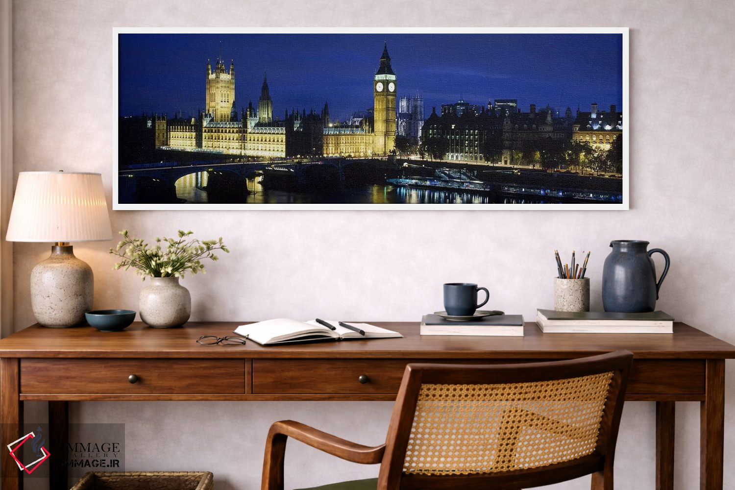 تابلو دکوراتیو Palace Of Westminster, London, England,نورپردازی شبانه… اثر پانورامیک ایمجز - D1W