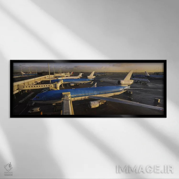 تابلو دکوراتیو Amsterdam Airport Schiphol, North Holland, Netherlands… اثر پانورامیک ایمجز - نمای قابدار مشکی