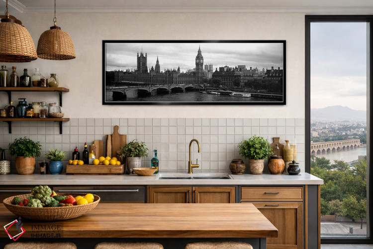تابلو دکوراتیو Westminster Bridge, Big Ben, Houses of Parliament, City… اثر پانورامیک ایمجز - D4B