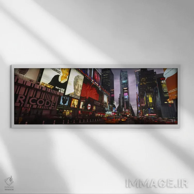 تابلو دکوراتیو Times Square, Manhattan, New York City, New York State… اثر پانورامیک ایمجز - نمای قابدار سفید