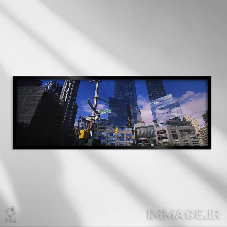 تابلو دکوراتیو Columbus Circle, Manhattan, New York City, New York Sta… اثر پانورامیک ایمجز - نمای قابدار مشکی