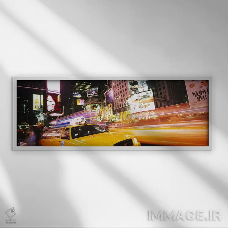 تابلو دکوراتیو Times Square, Manhattan, New York City, New York, USA,ح… اثر پانورامیک ایمجز - نمای قابدار سفید