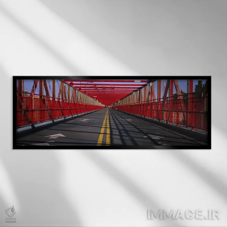تابلو دکوراتیو Williamsburg Bridge, New York City, New York State, USA… اثر پانورامیک ایمجز - نمای قابدار مشکی