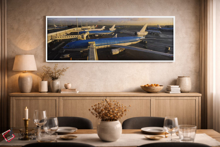 تابلو دکوراتیو Amsterdam Airport Schiphol, North Holland, Netherlands… اثر پانورامیک ایمجز - D2W