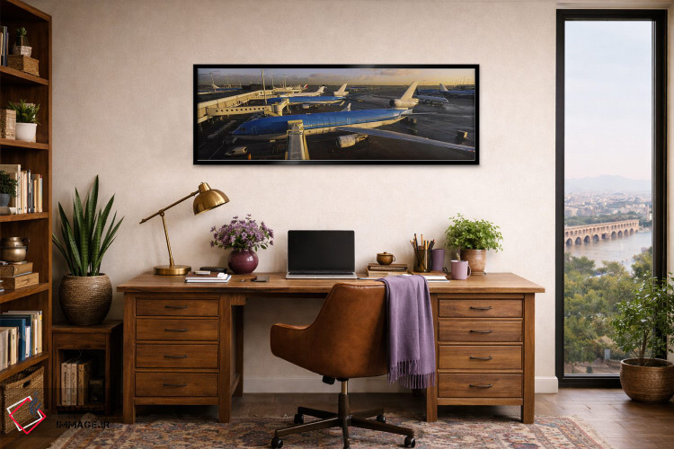 تابلو دکوراتیو Amsterdam Airport Schiphol, North Holland, Netherlands… اثر پانورامیک ایمجز - D3B