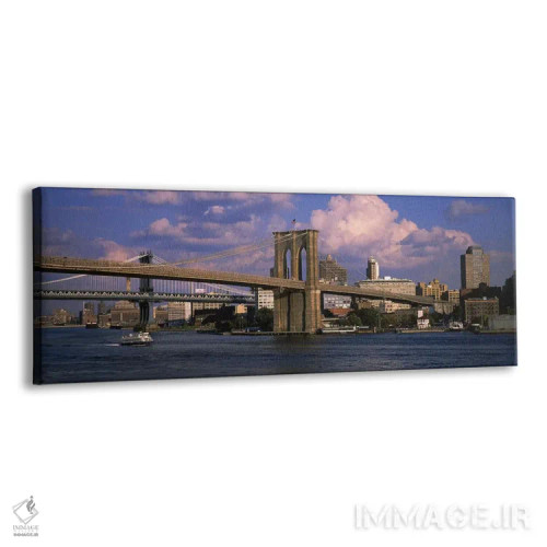 تابلو دکوراتیو East River, New York City, New York State, USA,قایق در… اثر پانورامیک ایمجز - نمای پرسپکتیو محصول