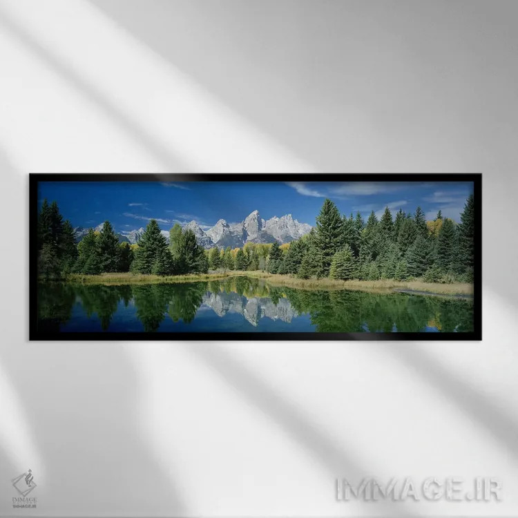 تابلو دکوراتیو Schwabacher's Landing, Grand Teton National Park, Wyomi… اثر پانورامیک ایمجز - نمای قابدار مشکی