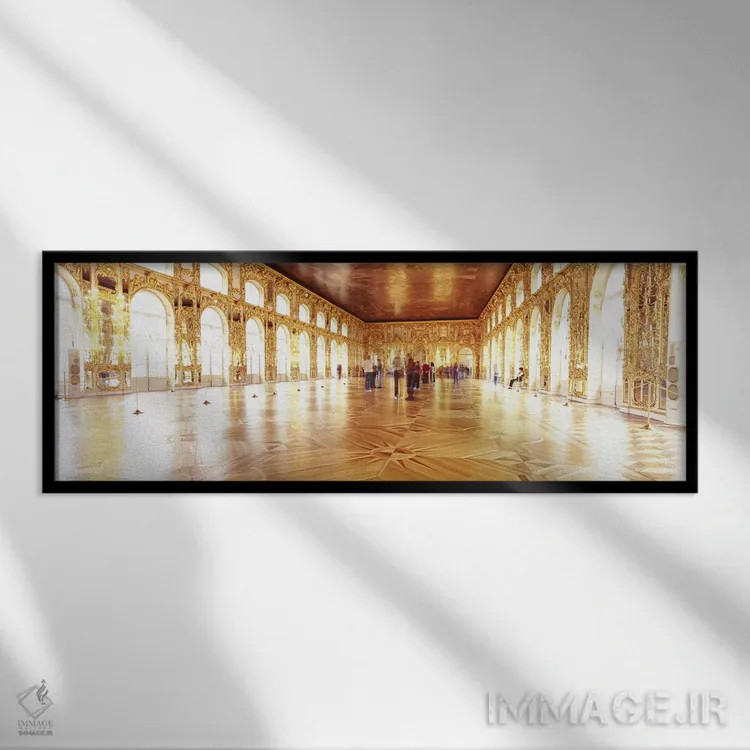 تابلو دکوراتیو Catherine Palace, Pushkin, St. Petersburg, Russia,گروهی… اثر پانورامیک ایمجز - نمای قابدار مشکی