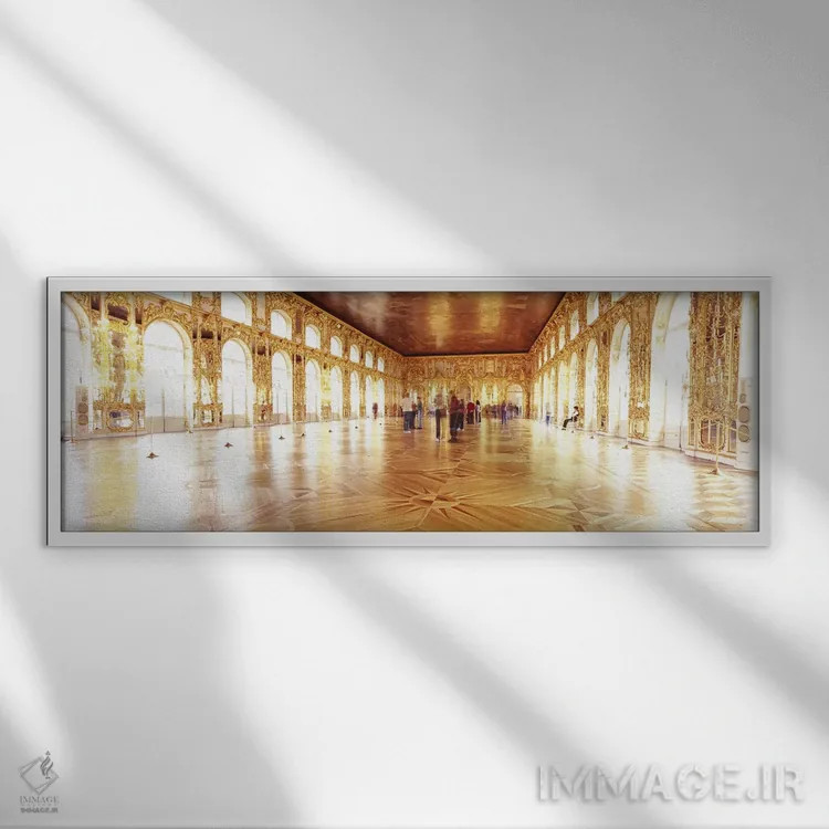 تابلو دکوراتیو Catherine Palace, Pushkin, St. Petersburg, Russia,گروهی… اثر پانورامیک ایمجز - نمای قابدار سفید