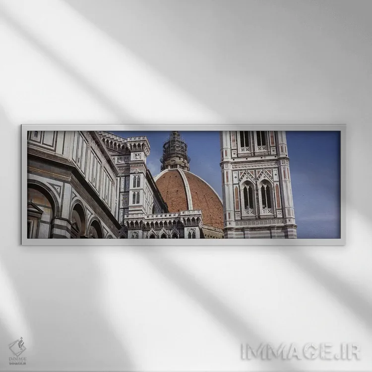 تابلو دکوراتیو Duomo Santa Maria Del Fiore, Florence, Tuscany, Italy,ن… اثر پانورامیک ایمجز - نمای قابدار سفید