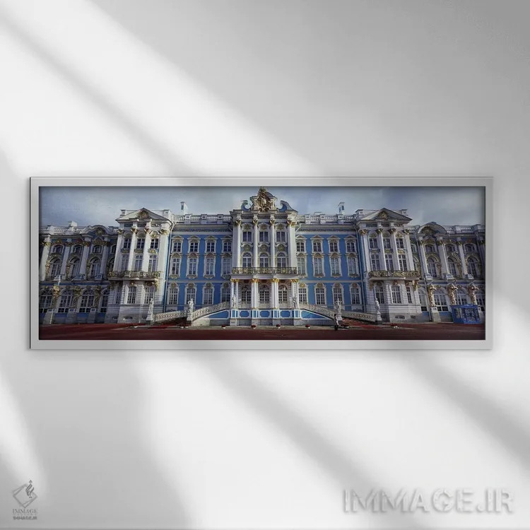 تابلو دکوراتیو Catherine Palace, Pushkin, St. Petersburg, Russia,نمای… اثر پانورامیک ایمجز - نمای قابدار سفید