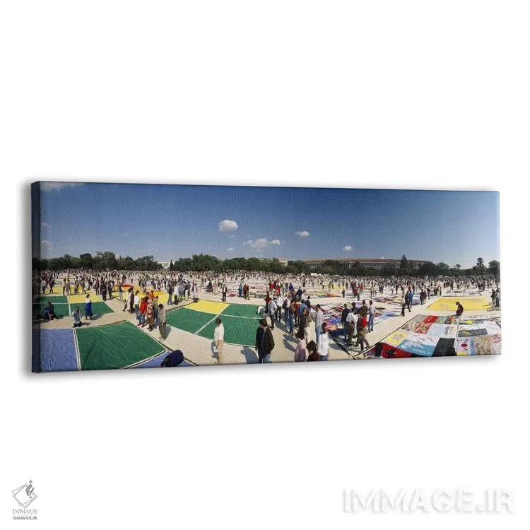 تابلو دکوراتیو USA,نمای زاویه بالا از نمایش لحاف ایدز، واشنگتن دی سی… اثر پانورامیک ایمجز - نمای پرسپکتیو محصول