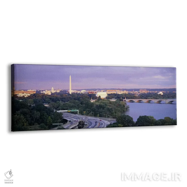تابلو دکوراتیو Lincoln Memorial, Washington Monument, Capitol Building… اثر پانورامیک ایمجز - نمای پرسپکتیو محصول