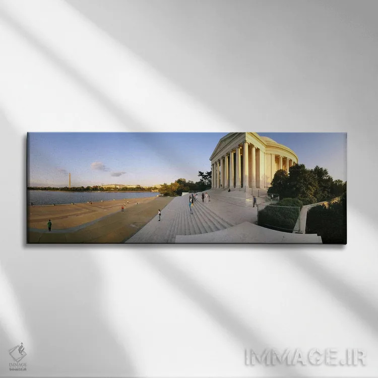 تابلو دکوراتیو Potomac River, Washington DC, USA,بنای یادبود کنار رودخ… اثر پانورامیک ایمجز - نمای روبهرو روی دیوار