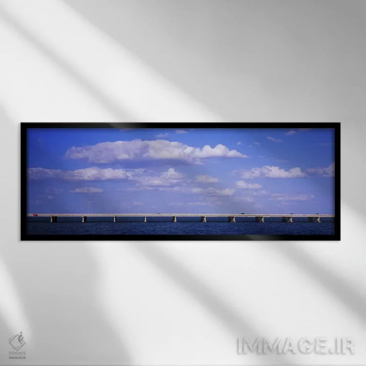 تابلو دکوراتیو Tampa Bay, Florida, USA,پل روی خلیج - پل سان شاین اسکای… اثر پانورامیک ایمجز - نمای قابدار مشکی