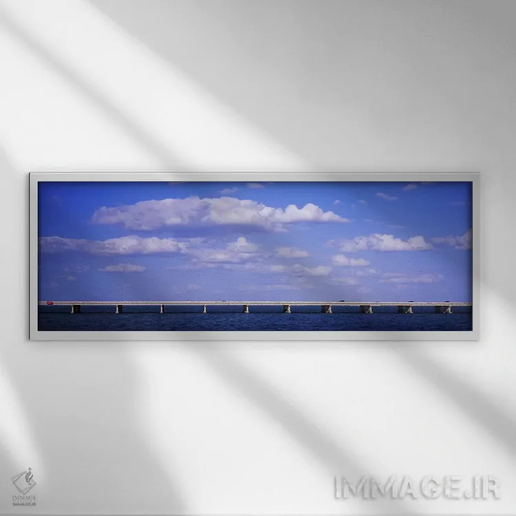 تابلو دکوراتیو Tampa Bay, Florida, USA,پل روی خلیج - پل سان شاین اسکای… اثر پانورامیک ایمجز - نمای قابدار سفید