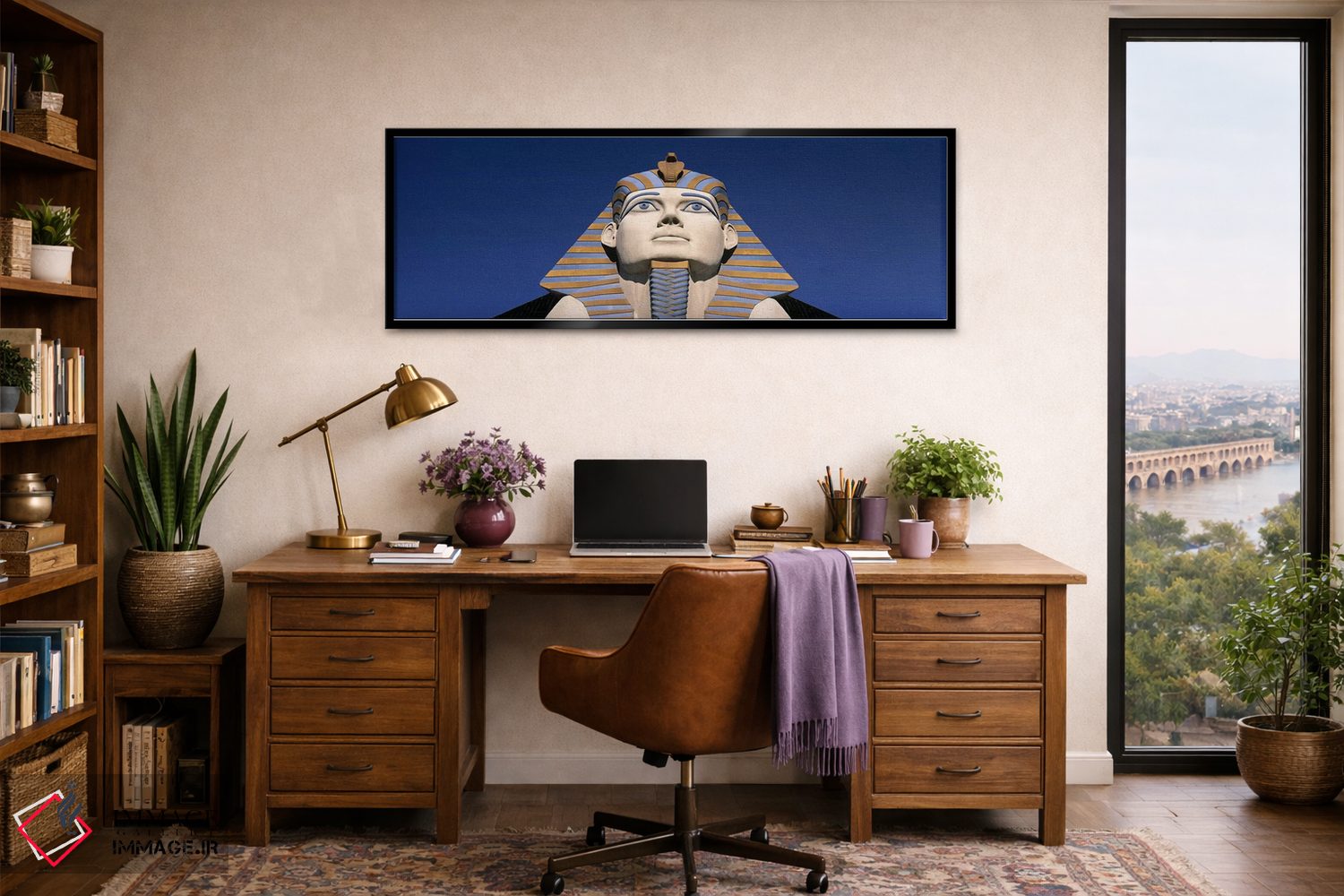 تابلو دکوراتیو Luxor Hotel Sphinx, Las Vegas, Nevada, USA,نمای زاویه پ… اثر پانورامیک ایمجز - D2B