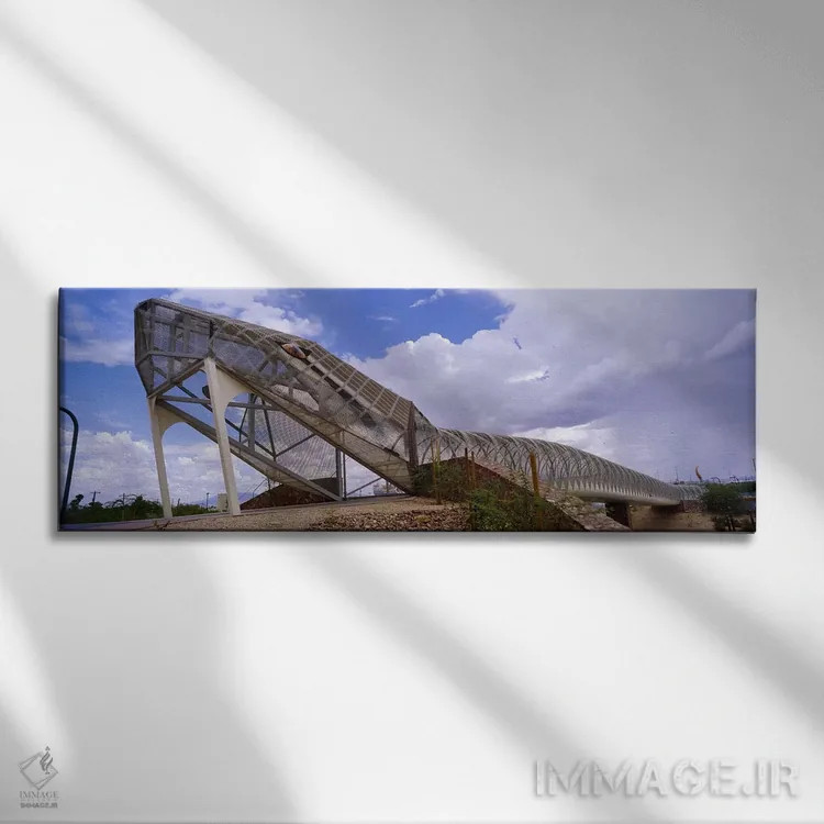تابلو دکوراتیو Snake Bridge, Tucson, Arizona, USA,پل پیاده رو روی رودخ… اثر پانورامیک ایمجز - نمای روبهرو روی دیوار