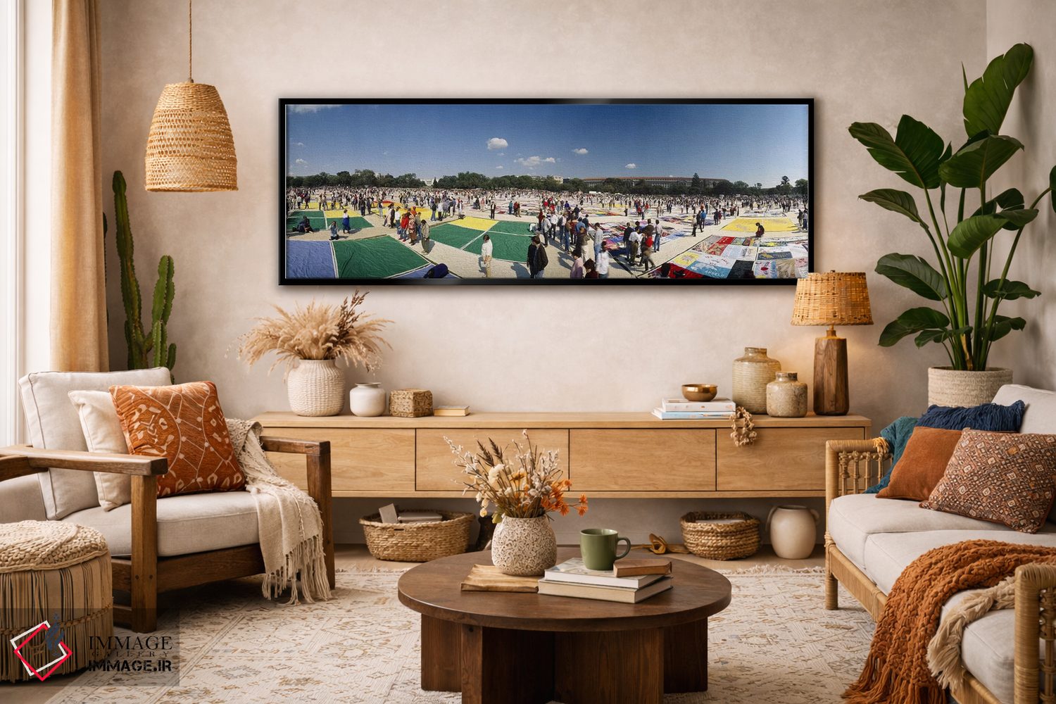 تابلو دکوراتیو USA,نمای زاویه بالا از نمایش لحاف ایدز، واشنگتن دی سی… اثر پانورامیک ایمجز - D2B