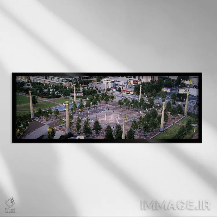 تابلو دکوراتیو Centennial Olympic Park, Atlanta, Georgia, USA,نمای بال… اثر پانورامیک ایمجز - نمای قابدار مشکی