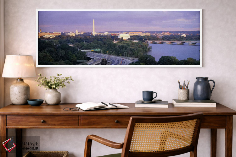 تابلو دکوراتیو Lincoln Memorial, Washington Monument, Capitol Building… اثر پانورامیک ایمجز - D1W