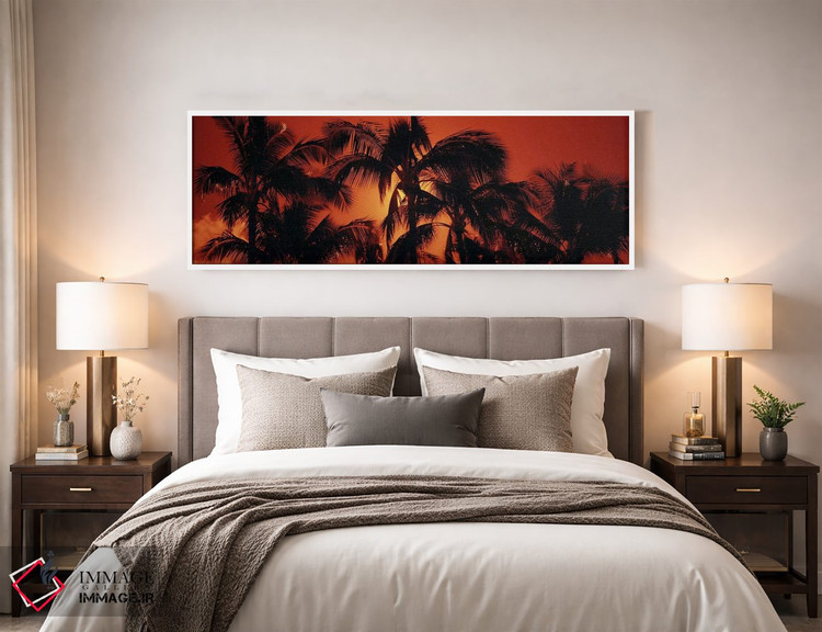 تابلو دکوراتیو Kalapaki Beach, Kauai, Hawai'i, USA,غروب نارنجی، ساحل ک… اثر پانورامیک ایمجز - D3W