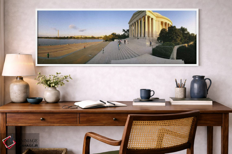 تابلو دکوراتیو Potomac River, Washington DC, USA,بنای یادبود کنار رودخ… اثر پانورامیک ایمجز - D1W