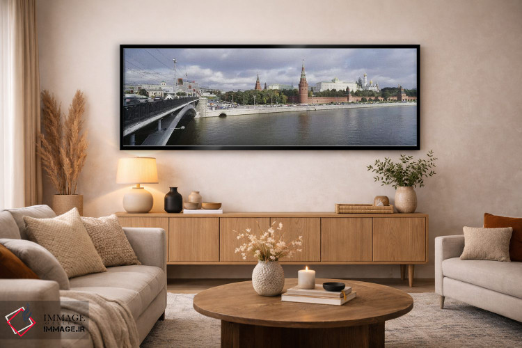 تابلو دکوراتیو Bolshoy Kamenny Bridge, Grand Kremlin Palace, Moskva Ri… اثر پانورامیک ایمجز - D6B