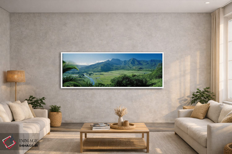 تابلو دکوراتیو Kauai, Hawaii, USA,دره هاناله از منظره گاه نزدیک پرینس… اثر پانورامیک ایمجز - D2W