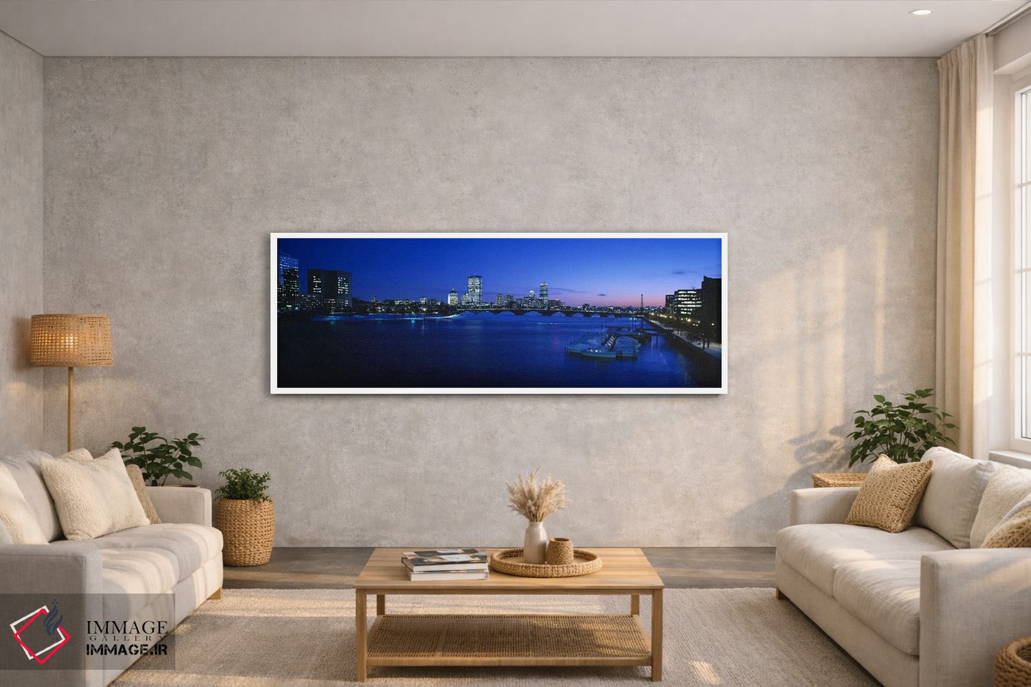 تابلو دکوراتیو Charles River, Boston, Massachusetts, USA,ساختمان های ر… اثر پانورامیک ایمجز - D2W