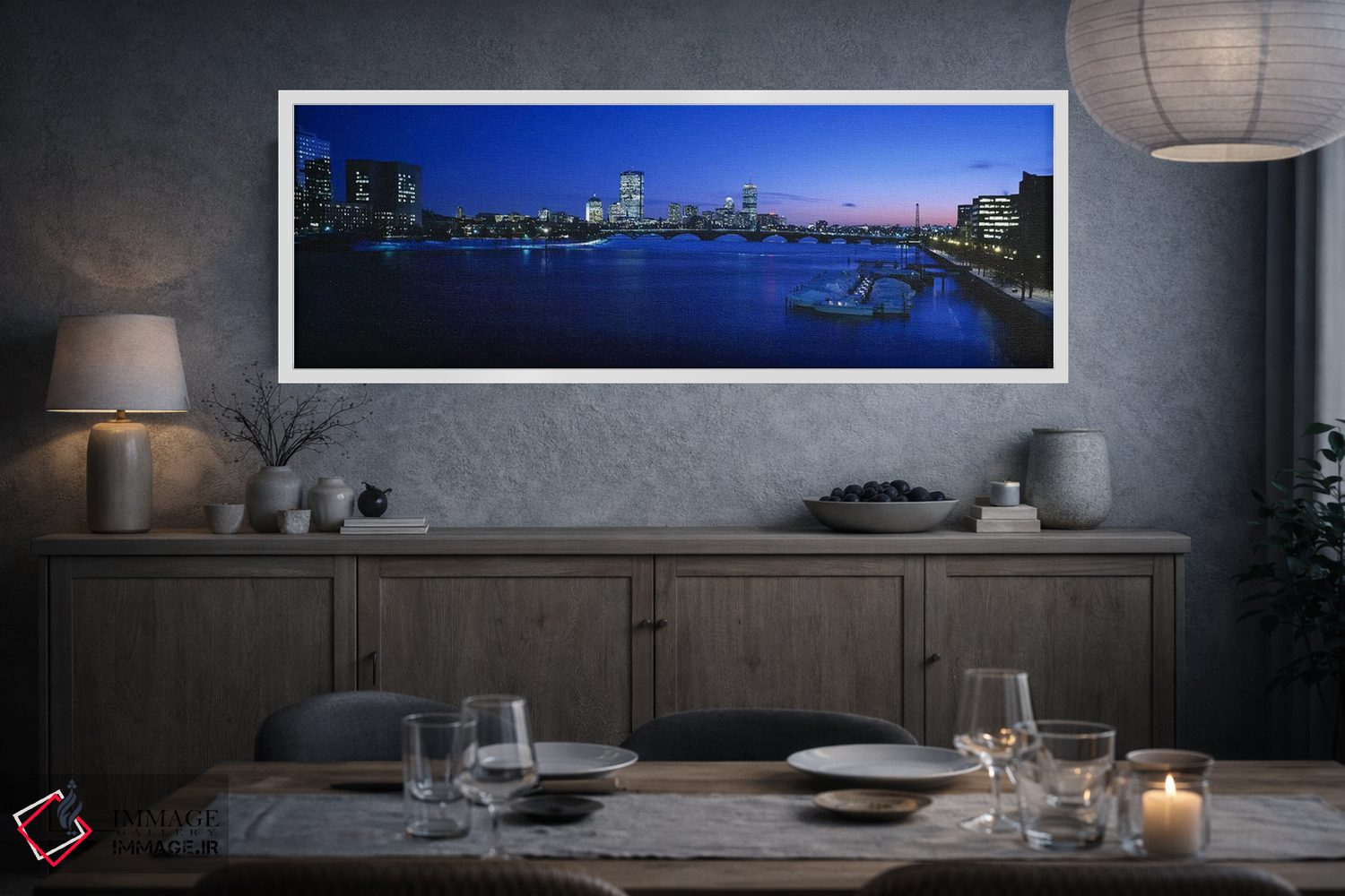 تابلو دکوراتیو Charles River, Boston, Massachusetts, USA,ساختمان های ر… اثر پانورامیک ایمجز - D3W