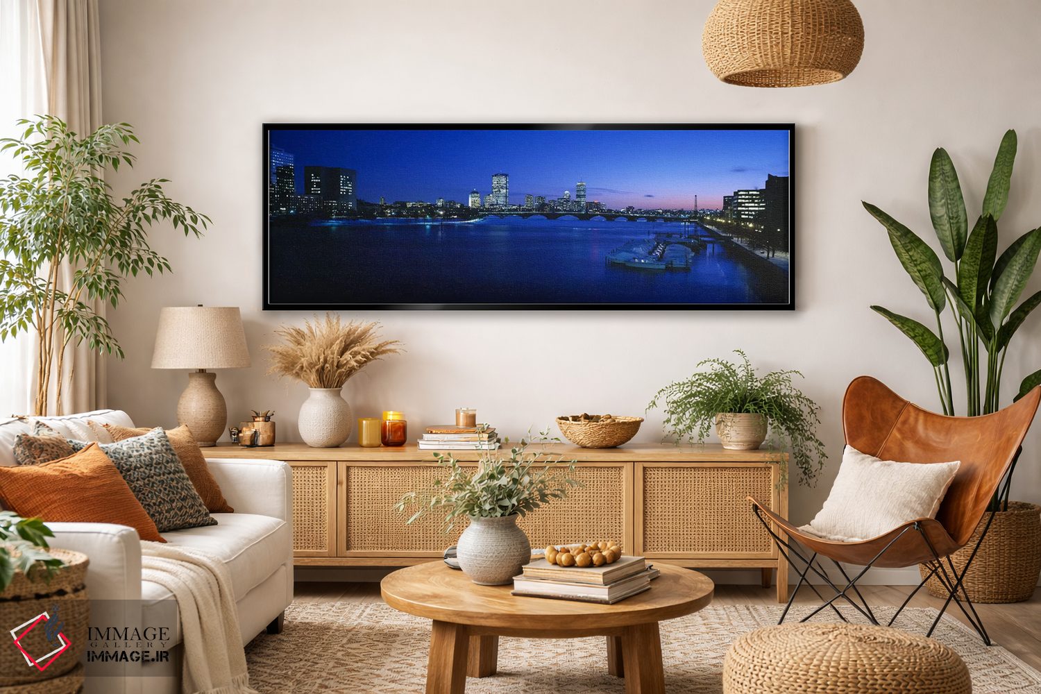 تابلو دکوراتیو Charles River, Boston, Massachusetts, USA,ساختمان های ر… اثر پانورامیک ایمجز - D4B