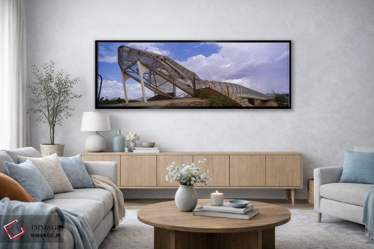 تابلو دکوراتیو Snake Bridge, Tucson, Arizona, USA,پل پیاده رو روی رودخ… اثر پانورامیک ایمجز - D3B