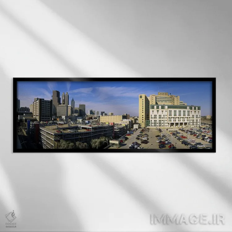 تابلو دکوراتیو Grady Memorial Hospital, Skyline, Atlanta, Georgia, USA… اثر پانورامیک ایمجز - نمای قابدار مشکی