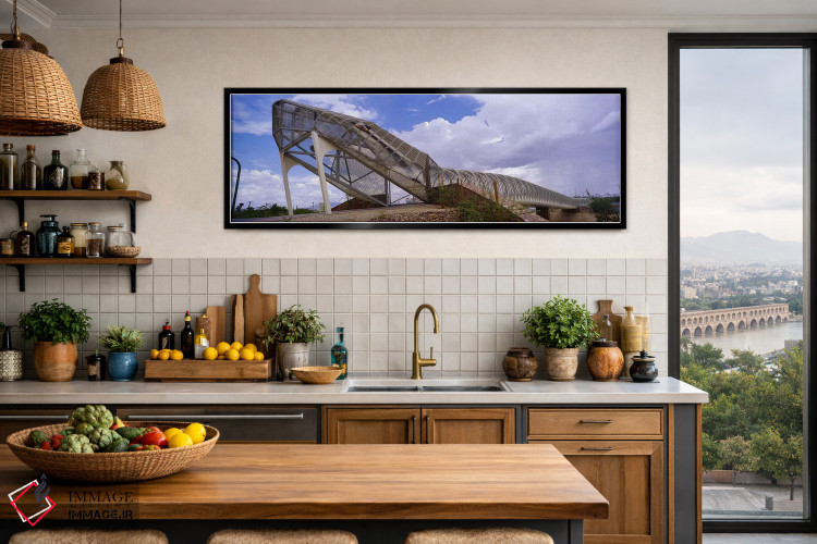 تابلو دکوراتیو Snake Bridge, Tucson, Arizona, USA,پل پیاده رو روی رودخ… اثر پانورامیک ایمجز - D4B