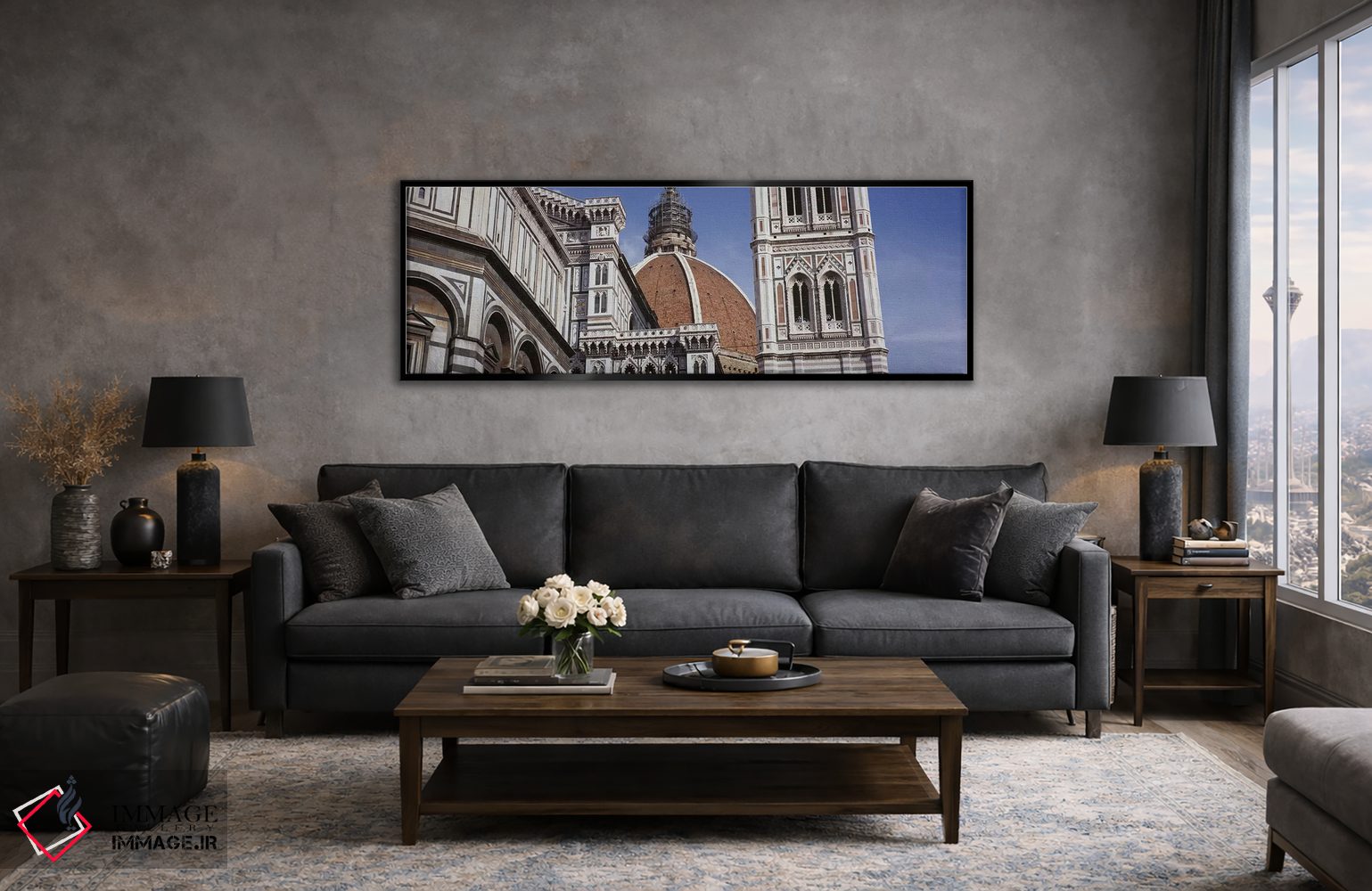 تابلو دکوراتیو Duomo Santa Maria Del Fiore, Florence, Tuscany, Italy,ن… اثر پانورامیک ایمجز - D6B